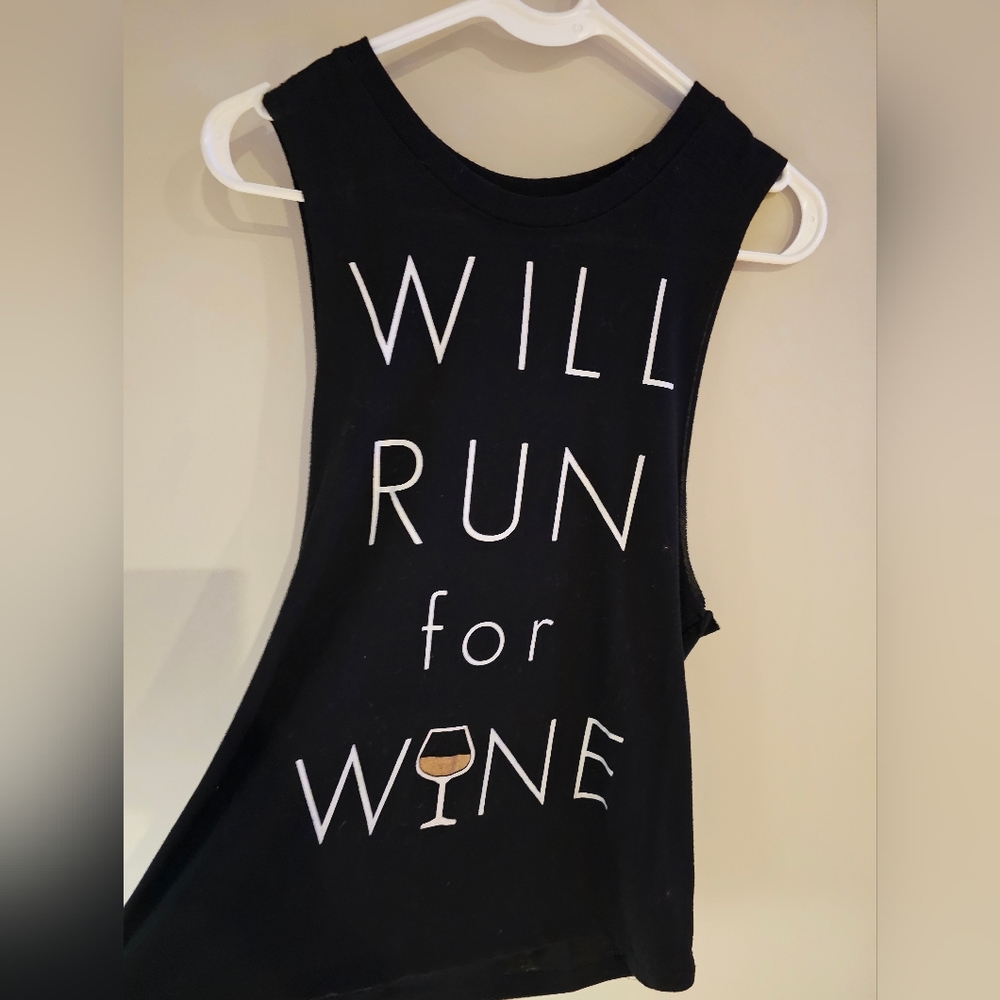 Chin Up Apparel Black Wine Graphic Muscle Tee